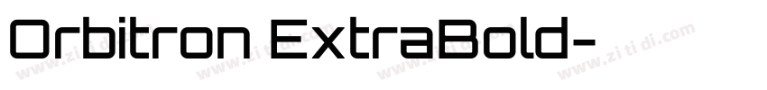 Orbitron ExtraBold字体转换